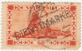 НДР, ФРН ГДР, ФРГ ^/--/^ Германия Саар 1922 - 1929 г. № 29 гашеная ^_^^^ Німеччина Саар 1922 - 1929 р. No 29 гашена - фото фото фото