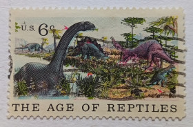 Північна Америка Северная Америка ^/--/^ США 1970 Динозавры, гашеная ^_^^^ США 1970 Динозаври, гашена - фото фото фото