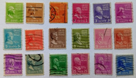 Північна Америка Северная Америка ^/--/^ США 1938-39 Президенты, 18 марок, гашеные ^_^^^ США 1938-39 Президенти, 18 марок, гашені - фото фото фото