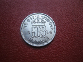 Георг V (-) Георг V (-) ^/--/^ Великобритания. 6 пенсов 1946 г.Серебро ..Оригинал. Состояние ! аUNC, ^_^^^ Велика Британія. 6 пенсів 1946 р. Срібло. Стан ! аUNC, - фото фото фото