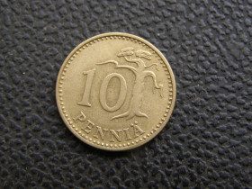 Фінляндія Финляндия ^/--/^ 10 пенни Финляндия 1965 г ^_^^^ Пенні Фінляндія 1965 - фото фото фото
