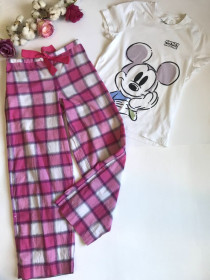 Піжами, халати Пижамы, халаты ^/--/^ Піжамка Mickey Mouse.  Котон. 13/14 років. Ріст 152/158 см ^_^^^ Пижамка Mickey Mouse. Котон. 13/14 лет. Рост 152/158 см - фото фото фото