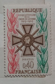 Франція Франция ^/--/^ Франция 1965 г - 50-летие Военного креста ^_^^^ Франція 1965 — 50-річчя військового хреста - фото фото фото