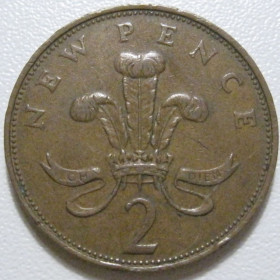 Єлизавета II (після ) Елизавета II (после ) ^/--/^ Велика Британія 2 нових пенса 1971 року 40466 ^_^^^ Великобритания 2 новых пенса 1971 года 40466 - фото фото фото