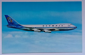 Іноземні Иностранные ^/--/^ Открытка Самолет Olympic Airways Boeing 747-200 B Jambo Jet ^_^^^ Літак Olympic Airways Boeing 747-200 B Jambo Jet - фото фото фото