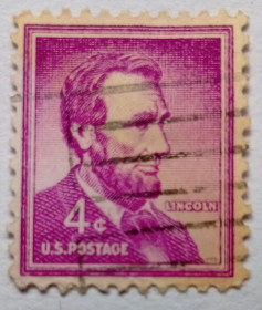 Північна Америка Северная Америка ^/--/^ США 1954 Линкольн, гашеная (I) ^_^^^ США 1954 Лінкольн, гашена (I) - фото фото фото