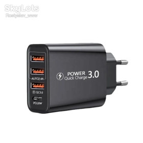 Зарядні пристрої Зарядные устройства ^/--/^ USB адаптер AR-890 блок швидкий зарядний пристрій на 4 usb порти чорний ^_^^^ USB адаптер AR-890 блок быстрое зарядное устройство на 4 usb порта черный - фото фото фото