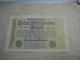 Німеччина Германия ^/--/^ 10 /--/ млн. марк 1923 Німеччина ^_^^^ 10 млн. марк 1923 Германия - фото фото фото