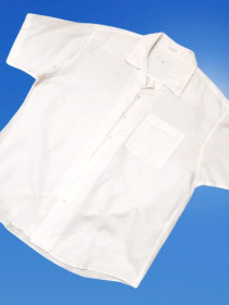 Сорочки Рубашки ^/--/^ XL-4 /--/ XL Натуральная белая рубашка Perry Ellis, лен и хлопок, большой размер ^_^^^ XL-4 /--/ XL Натуральна біла сорочка Perry Ellis, льон і бавовна, великий розмір - фото фото фото