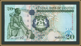 Лесото Лесото ^/--/^ Лесото 20 малоти 2009 P-16  (16 /--/ g) UNC ^_^^^ Лісото 20 малоті 2009 P-16 (16 /--/ g) UNC - фото фото фото