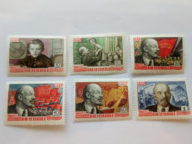 СРСР - СССР - ^/--/^ СССР 1960 г. 90 лет со дня рождения ЛЕНИНА. №2409- 2414, полная серия, чистые, без наклеек ^_^^^ СРСР 1960 р. 90 років від дня народження Леніна. No /--/ 2409-2414, повна серія, чисті, без наклейок - фото фото фото