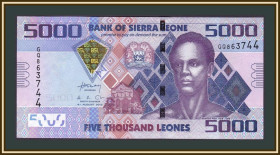 Сьєрра-Леоне Сьерра-Леоне ^/--/^ Сьерра-Леоне 5000 леоне 2013 P-32  (32 /--/ b) UNC ^_^^^ Сьєрра-Леоне 5000 леоне 2013 P-32 (32 /--/ b) UNC - фото фото фото