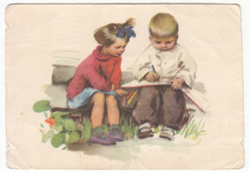 СРСР СССР ^/--/^ Ми малюємо 1955 Яблонська P /--/ 4 ^_^^^ Мы рисуем 1955 Яблонская P /--/ 4 - фото фото фото