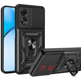 Чохли, бампера Чехлы, бампера ^/--/^ Чохол Fiji Camera Defence для Oppo A /--/ 60 (CPH /--/ 2631) бампер із захистом камери та підставкою Black ^_^^^ Чехол Fiji Camera Defence для Oppo A /--/ 60 (CPH /--/ 2631) бампер с защитой камеры и подставкой Black - фото фото фото