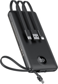 Зовнішні акумулятори (Power Bank) Внешние аккумуляторы (Power Bank) ^/--/^ Лот № 15155 Портативний зарядний пристрій VEEKTOMX 10000 мАг з 4 вбудованими кабелями | Тонкий зовнішній акумулятор, акумулятор USB-C з iPhone та Micro USB, зарядний пристрій для подорожей, схвалений TSA, для iPhone, Samsung, Android, чорний ^_^^^ Лот No 15155 Портативное зарядное устройство VEEKTOMX 10000 мАч с 4 встроенными кабелями | Тонкий внешний аккумулятор, аккумулятор USB-C с iPhone и Micro USB, зарядное устройство для путешествий, одобренное TSA, для iPhone, Samsung, Android, черный - фото фото фото