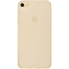 Чохли, сумки Чехлы, сумки ^/--/^ Чехол Baseus для iPhone SE 2020/8/7 Slim Transparent Gold (WIAPIPH /--/ 7-CT /--/ 0 /--/ V) - фото фото фото