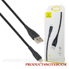 Кабелі Кабели ^/--/^ Кабель Usams US-SJ /--/ 391 U /--/ 41 Lightning Braided Data and Charging Cable 1 /--/ m Black ^_^^^ US-SJ /--/ 391 U /--/ 41 Lightning Braided Data and Charging Cable 1 /--/ m Black - фото фото фото