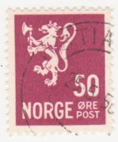 Скандинавія Скандинавия ^/--/^ Норвегия 1937  г. № 190 гашеная ^_^^^ Норвегія 1937 р. No 190 гашена - фото фото фото