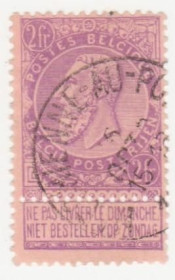 Бенілюкс Бенилюкс ^/--/^ Бельгия 1893  г. № 59 гашеная ^_^^^ Бельгія 1893 р. No 59 гашена - фото фото фото