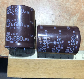 Конденсатори Конденсаторы ^/--/^ Ємність    (конденсатор) NIPPON CHEMI-CON 680 /--/ mF/420 /--/ V 1 шт. б/в. ^_^^^ Емкость (конденсатор) NIPPON CHEMI-CON 680 /--/ mF/420 /--/ V 1 шт. б/в. - фото фото фото