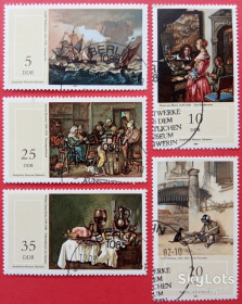 Мистецтво Искусство ^/--/^ ГДР 1982 искусство живопись Mi 2726-2730 ^_^^^ НДР 1982 мистецтво живопис Mi 2726-2730 - фото фото фото