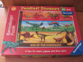 Пазли, мозаїки Пазлы, мозаики ^/--/^ Пазлы   &amp;quot;RAVENSBURGER&amp;quot; 60  шт. &amp;quot; DEADLIEST DINOSAURS &amp;quot; комплект на 4+ лет ^_^^^ Пазли &amp;quot;RAVENSBURGER&amp;quot; 60 шт. &amp;quot; DEADLIEST DINOSAURS &amp;quot; комплект на 4+ років - фото фото фото