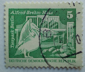 НДР, ФРН ГДР, ФРГ ^/--/^ ГДР 1980 Здание, архитектура, пеликан, 5 Pfg, гашеная (II) ^_^^^ НДР 1980 Будівля, архітектура, пелікан, 5 Pfg, гашена (II) - фото фото фото
