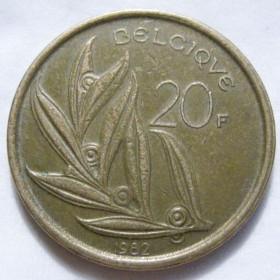 Бельгія Бельгия ^/--/^ Бельгія 20 франків 1982 року BELGIQUE #6 /--/ П /--/ 1763 ^_^^^ Бельгия 20 франков 1982 года BELGIQUE #6 /--/ П /--/ 1763 - фото фото фото