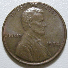 Обігові Обиходные ^/--/^ США 1 цент 1974 року #40007 ^_^^^ США 1 цент 1974 года #40007 - фото фото фото