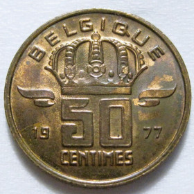 Бельгія Бельгия ^/--/^ Бельгія 50 сантимів 1977 року BELGIQUE #6 /--/ П /--/ 1585 ^_^^^ Бельгия 50 сантимов 1977 года BELGIQUE #6 /--/ П /--/ 1585 - фото фото фото