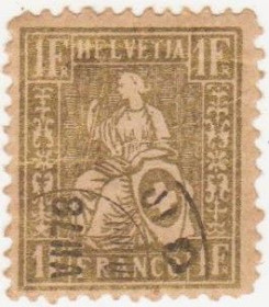 Швейцарія Швейцария ^/--/^ Швейцария 1862 /--/ г. № 27 гашеная ^_^^^ Швейцарія 1862 /--/ р. No 27 гашена - фото фото фото