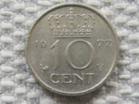Нідерланди Нидерланды ^/--/^ Нидерланды 10 центов 1977 года #3966 ^_^^^ Нідерланди 10 центів 1977 року #3966 - фото фото фото