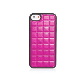 Чохли, сумки Чехлы, сумки ^/--/^ Чехол Xoomz для iPhone 5/5 /--/ S/5 /--/ SE PU Grid Pink (back cover) (XIP /--/ 501 /--/ P) - фото фото фото