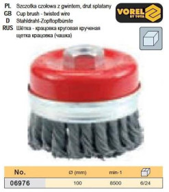 Інший інструмент Другой инструмент ^/--/^ Щетка крацовка 100 мм гайка М /--/ 14 усиленная VOREL-06976 ^_^^^ Польща 100 мм гайка М /--/ 14 посилена VOREL-06976 - фото фото фото