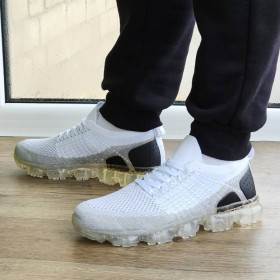 Кросівки Кроссовки ^/--/^ Кросівки в стилі VaporMax Білі Чоловічі Сірі Сіточка (наявність розмірів в описі) ^_^^^ Кроссовки в стиле VaporMax Белые Мужские Серые Ситочка (наличие размеров в описании) - фото фото фото