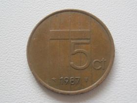 Нідерланди Нидерланды ^/--/^ Нидерланды 5 центов 1987 года П /--/ 2-342 ^_^^^ Нідерланди 5 центів 1987 року П /--/ 2-342 - фото фото фото