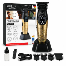 Тримери Триммеры ^/--/^ Тример для бороди та вусів Adler AD 2968 — USB-C, LED, 3 насадки, 150 хв ^_^^^ Тример для бороды и усов Adler AD 2968 — USB-C, LED, 3 насадки, 150 мин - фото фото фото
