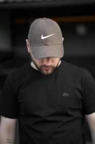Літні головні убори Летние головные уборы ^/--/^ Кепка мужская Nike хаки с белым лого ^_^^^ Кепка чоловіча Nike хакі з білим лого - фото фото фото