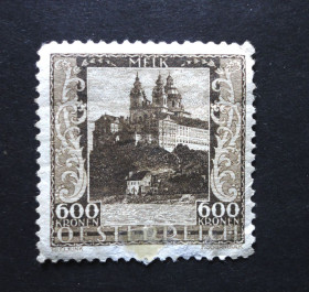 Австрія Австрия ^/--/^ АВСТРИЯ   1923  600 /--/ kr  Аббатство Мелк* ^_^^^ Австрія 1923 600 /--/ kr Аббатство Мелк - фото фото фото
