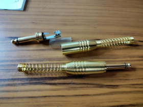 Порти, роз'єми Порты, разъемы ^/--/^ Штекер Jack 1/4&amp;quot; TS 6,3 mm (mono) &amp;quot;гитарний&amp;quot; -Gold ^_^^^ Штекер Jack 1/4&amp;quot; TS 6,3 mm (mono) &amp;quot;гитарный&amp;quot; -Gold - фото фото фото