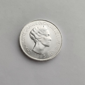 Люксембург Люксембург ^/--/^ 100 ФРАНКОВ ЛЮКСЕМБУРГ 1963 состояние UNC серебро РЕДКАЯ ^_^^^ 100 франків Люксембург 1963 стан UNC срібло Рідка - фото фото фото