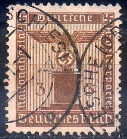Третій Рейх (-) Третий Рейх (-) ^/--/^ 1938 - Рейх - Службова марка 3 Mi.145 _2,50 € ^_^^^ 1938 - Рейх - Служебная марка 3 Mi.145 _2,50 € - фото фото фото