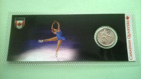Канада Канада ^/--/^ Монета КАНАДА 25 центов FIGURE SKATING 2010 квотер 2008 год в пластике блистер запайка   (2) ^_^^^ Монета КАНАДА 25 центів FIGURE SKATING 2010 квотер 2008 рік в пластиці блістер запайка (2) - фото фото фото