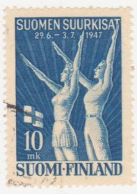 Скандинавія Скандинавия ^/--/^ Финляндия 1947 г. № 346 гашеная ^_^^^ Фінляндія 1947 р. No 346 гашена - фото фото фото