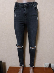 Жіночі Женские ^/--/^ Стильные женские серые рваные джинсы Denim Co ^_^^^ Стильні жіночі сірі рвані джинси Denim Co - фото фото фото