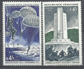 Франція Франция ^/--/^ Франция 1969 война парашют 2 /--/ м. ^_^^^ 1969 — Війна парашут 2 /--/ м. - фото фото фото