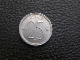 Бельгія Бельгия ^/--/^ 25 сантимов Бельгия 1974 г ^_^^^ 25 сантимів Бельгія 1974 - фото фото фото