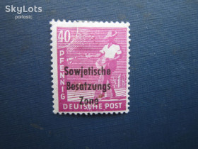 Інше Другое ^/--/^ Марка Німеччина Радянська окупаційна зона 1948 стандарт наддрук 40 пф MH ^_^^^ Марка Германия Советская оккупационная зона 1948 стандарт сверхпечати 40 пф MH - фото фото фото