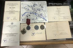Європа Европа ^/--/^ Німеччина.Вермахт. Комплект нагород на документах 1941-42 рр. Капрал Отто Єнсен ^_^^^ Германия. Вермахт. Комплект наград на документах 1941-42 гг. Капрал Отто Енсен - фото фото фото