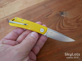 Ножі, мультітули Ножи, мультитулы ^/--/^ «Полочник» Real Steel Luna Lite EDC Urban, D /--/ 2, G /--/ 10 Yellow, Outdoor, Tactical, EDC, Slip Joint - фото фото фото